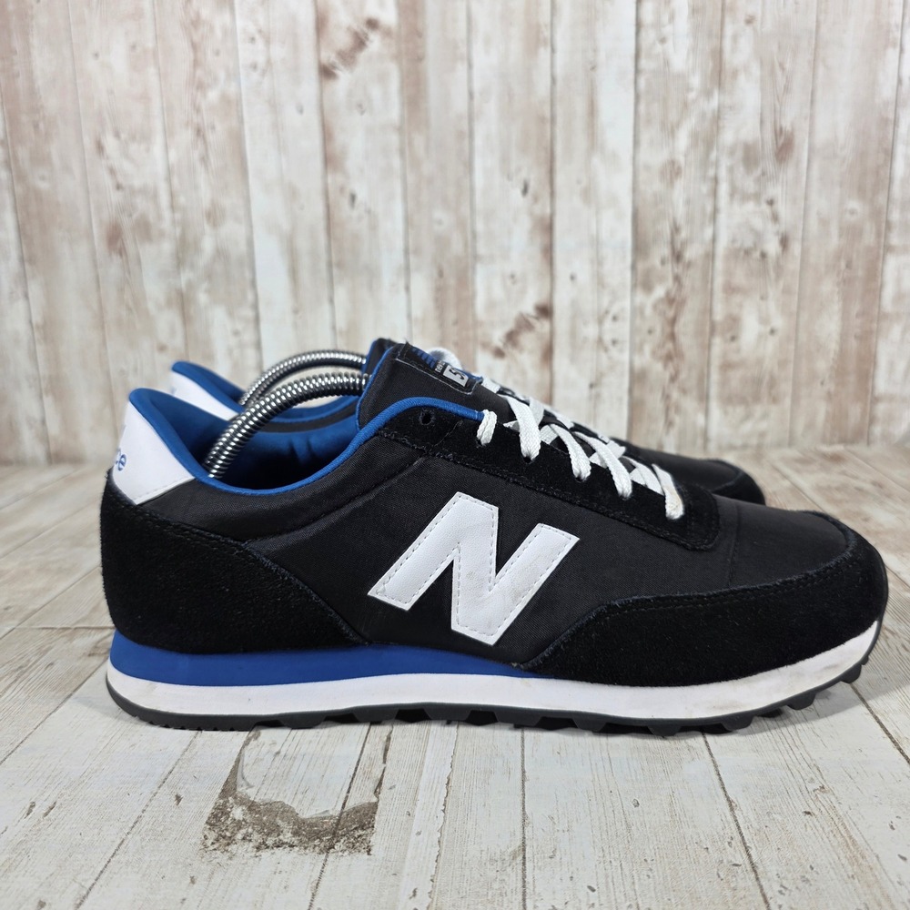 New Balance 501 Mens Sneakers Black Royal Blue‎ White ML501BWR Size 10 D